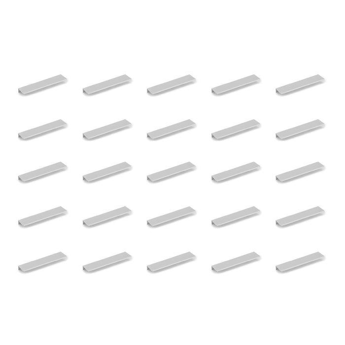 Emuca Maniglia per mobile Setubal, L 198 mm, interasse 128 mm, Alluminio, Anodizzato opaco, 1 lotto di 25 unitÃ 