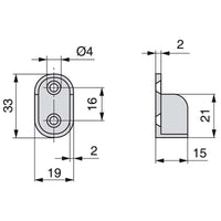Emuca Supporto per appendiabiti da armadio, Zama, Nichelato, 50 u.