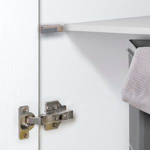 Emuca Pistone ammortizzatore per ante Mildy, Chiusura soft, Plastica, Nichel opaco, 10 u.