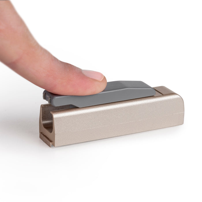 Emuca Pistone ammortizzatore per ante Mildy, Chiusura soft, Plastica, Nichel opaco, 10 u.