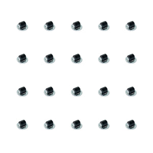 Emuca Rotelle per piano girevole, D. 13 mm, Acciaio e Plastica, 20 u.