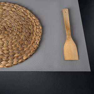 Emuca Tappetino antiscivolo per cassetti, Punteggiato, Plastica grigia, Tecnoplastica, 1 u.