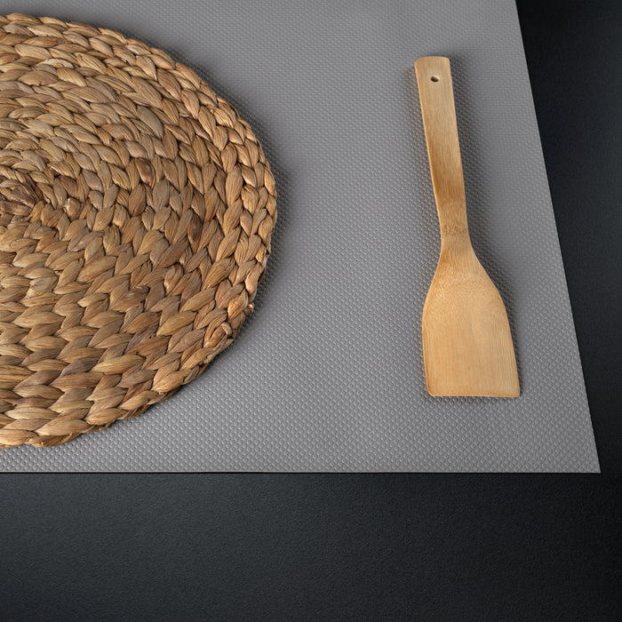 Emuca Tappetino antiscivolo per cassetti, Punteggiato, Plastica grigia, Tecnoplastica, 1 u.