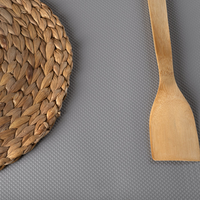 Emuca Tappetino antiscivolo per cassetti, Punteggiato, Plastica grigia, Tecnoplastica, 1 u.