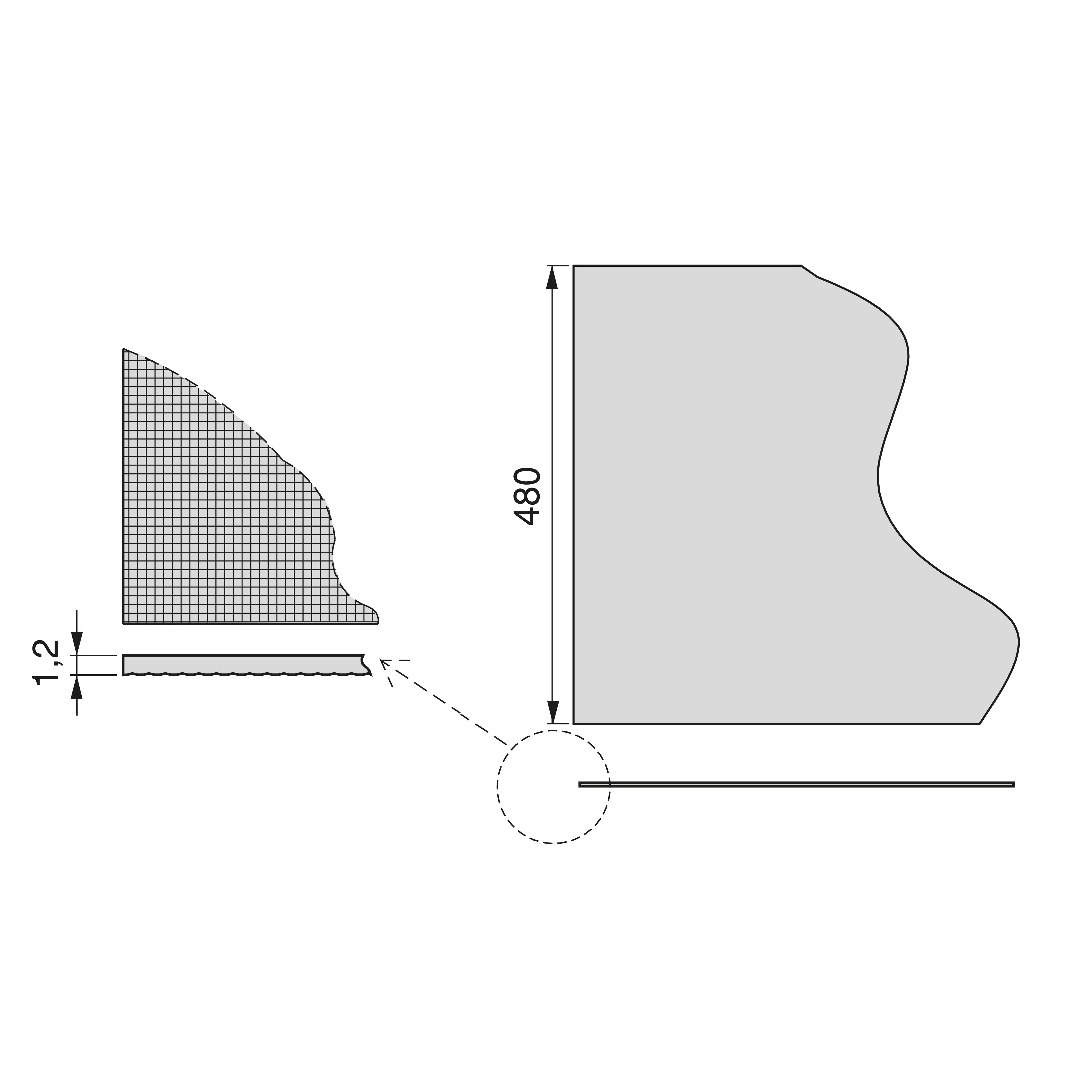 Emuca Tappetino antiscivolo per cassetti, Effetto tessuto, Plastica grigia, Tecnoplastica, 1 u.
