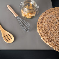 Emuca Tappetino antiscivolo per cassetti, Effetto tessuto, Plastica grigia, Tecnoplastica, 1 u.