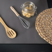 Emuca Tappetino antiscivolo per cassetti, Effetto tessuto, Plastica grigio antracite, Tecnoplastica, 1 u.