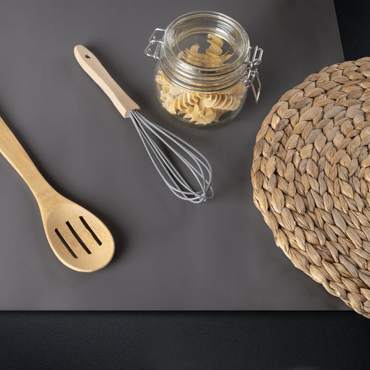 Emuca Tappetino antiscivolo per cassetti, Effetto tessuto, Plastica grigio antracite, Tecnoplastica, 1 u.