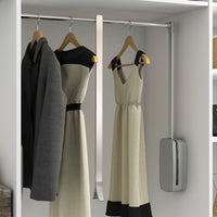 Emuca Spessore laterale per appendiabiti per armadio Sling, Verniciato alluminio, Tecnoplastica, 1 lotto di 2 unitÃ 