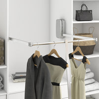 Emuca Spessore laterale per appendiabiti per armadio Sling, Verniciato alluminio, Tecnoplastica, 1 lotto di 2 unitÃ 