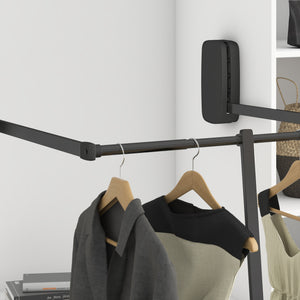 Emuca Spessore laterale per appendiabiti per armadio Sling, Plastica titaneo, Tecnoplastica, 1 lotto di 2 unitÃ 