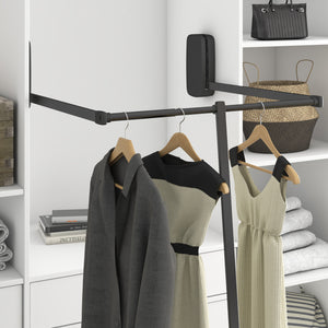 Emuca Spessore laterale per appendiabiti per armadio Sling, Plastica titaneo, Tecnoplastica, 1 lotto di 2 unitÃ 