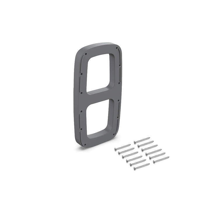 Emuca Spessore laterale per appendiabiti per armadio Sling, Plastica titaneo, Tecnoplastica, 1 lotto di 2 unitÃ 