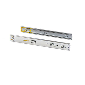 Emuca Kit guide per cassetti, a sfera, 45 x 300 mm, estrazione totale, sistema push, chiusura soft, Zincato, 5 u.