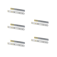 Emuca Kit guide per cassetti, a sfera, 45 x 350 mm, estrazione totale, sistema push, chiusura soft, Zincato, 5 u.