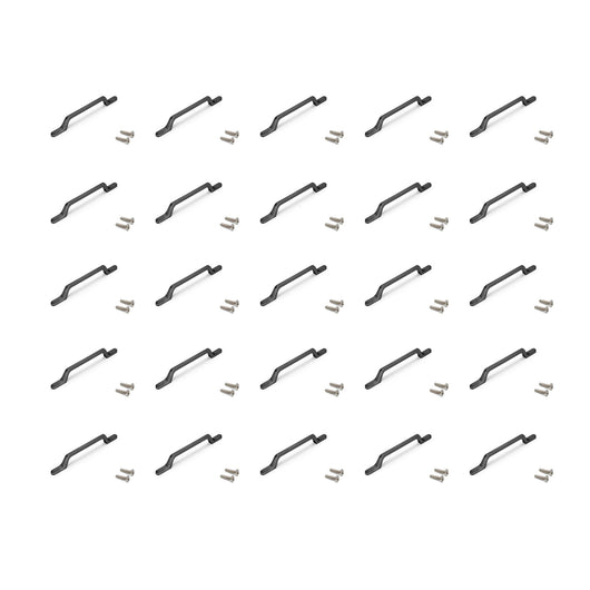 Emuca Maniglia per mobile Osaka, L 192 mm, interasse 128 mm, Alluminio, Grigio scuro, 1 lotto di 25 unitÃ 