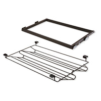 Emuca Kit porta scarpe metallico con guide, regolabile, modulo di 900 mm, Acciaio e Alluminio, Color moka, 1 u.