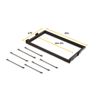 Emuca Porta pantaloni estraibile, regolabile, modulo di 600 mm, 7 grucce, Alluminio e Acciaio, Color moka, 1 u.
