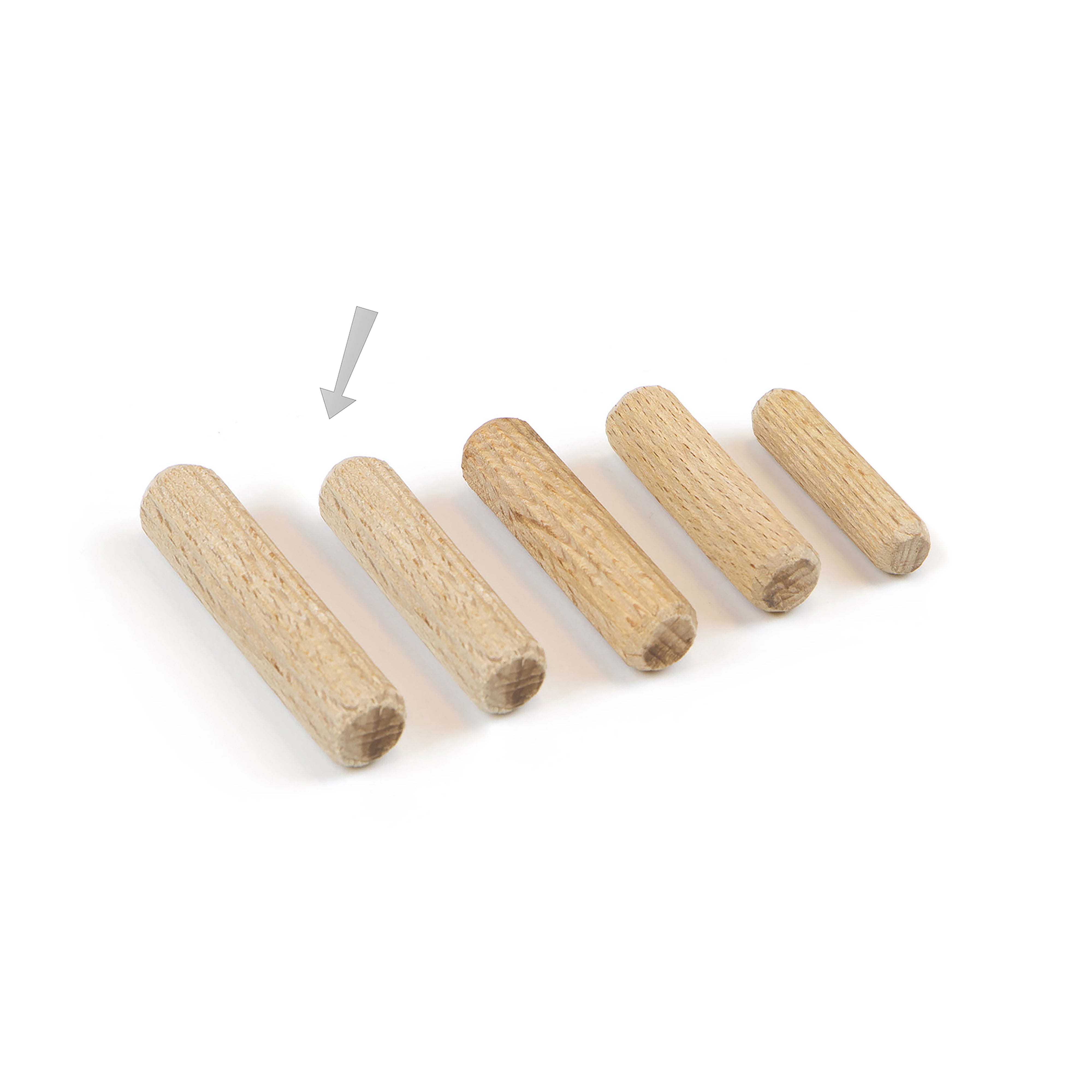 Emuca Sistema di unione a pressione Spine in legno, Ã˜ 8 x 40 mm, Legno faggio, Legno, 1000 un