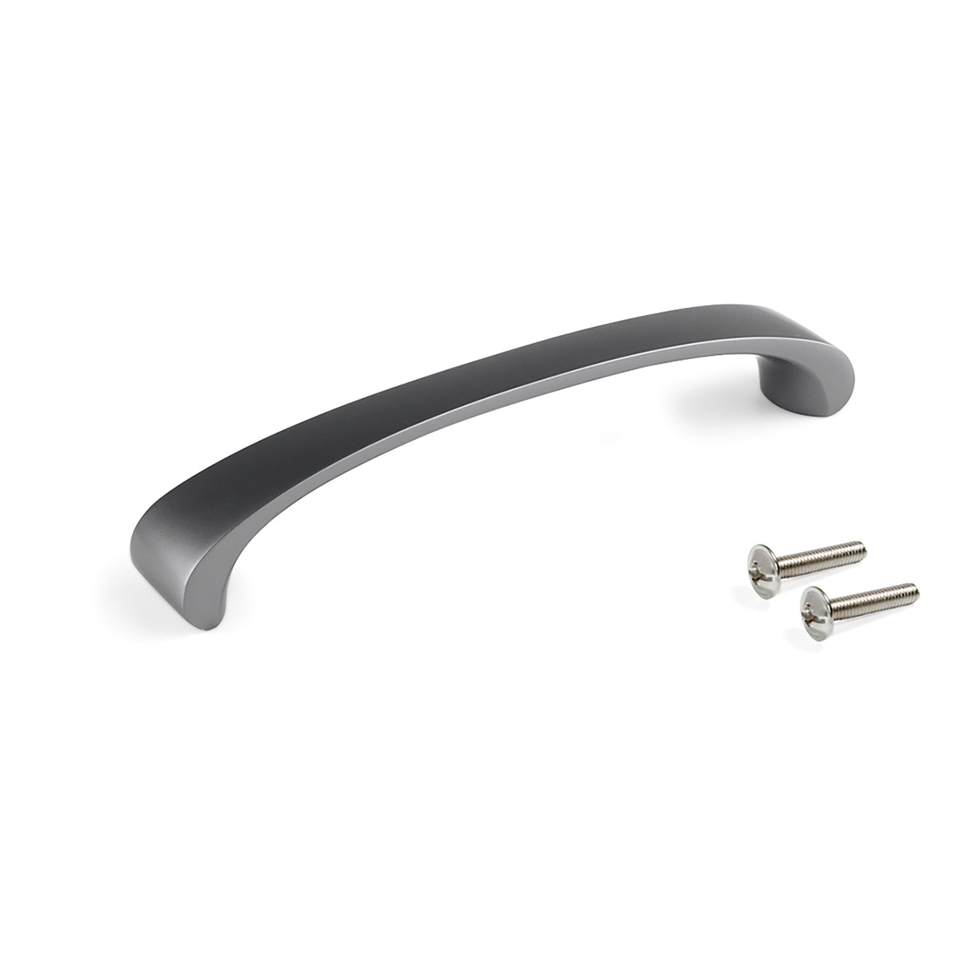 Emuca Maniglia per mobile Kyoto, L 142 mm, interasse 128 mm, Titanio, Zama, 1 lotto di 20 unitÃ 