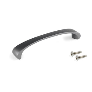 Emuca Maniglia per mobile Kyoto, L 142 mm, interasse 128 mm, Titanio, Zama, 1 lotto di 20 unitÃ 