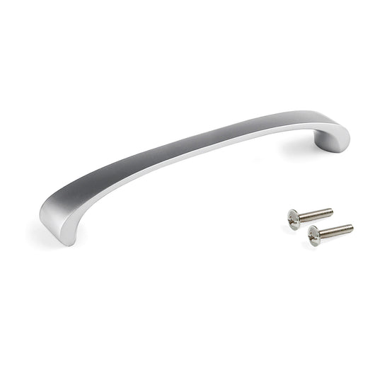 Emuca Maniglia per mobile Kyoto, L 174 mm, interasse 160 mm, Nichel satinado, Zama, 1 lotto di 20 unitÃ 