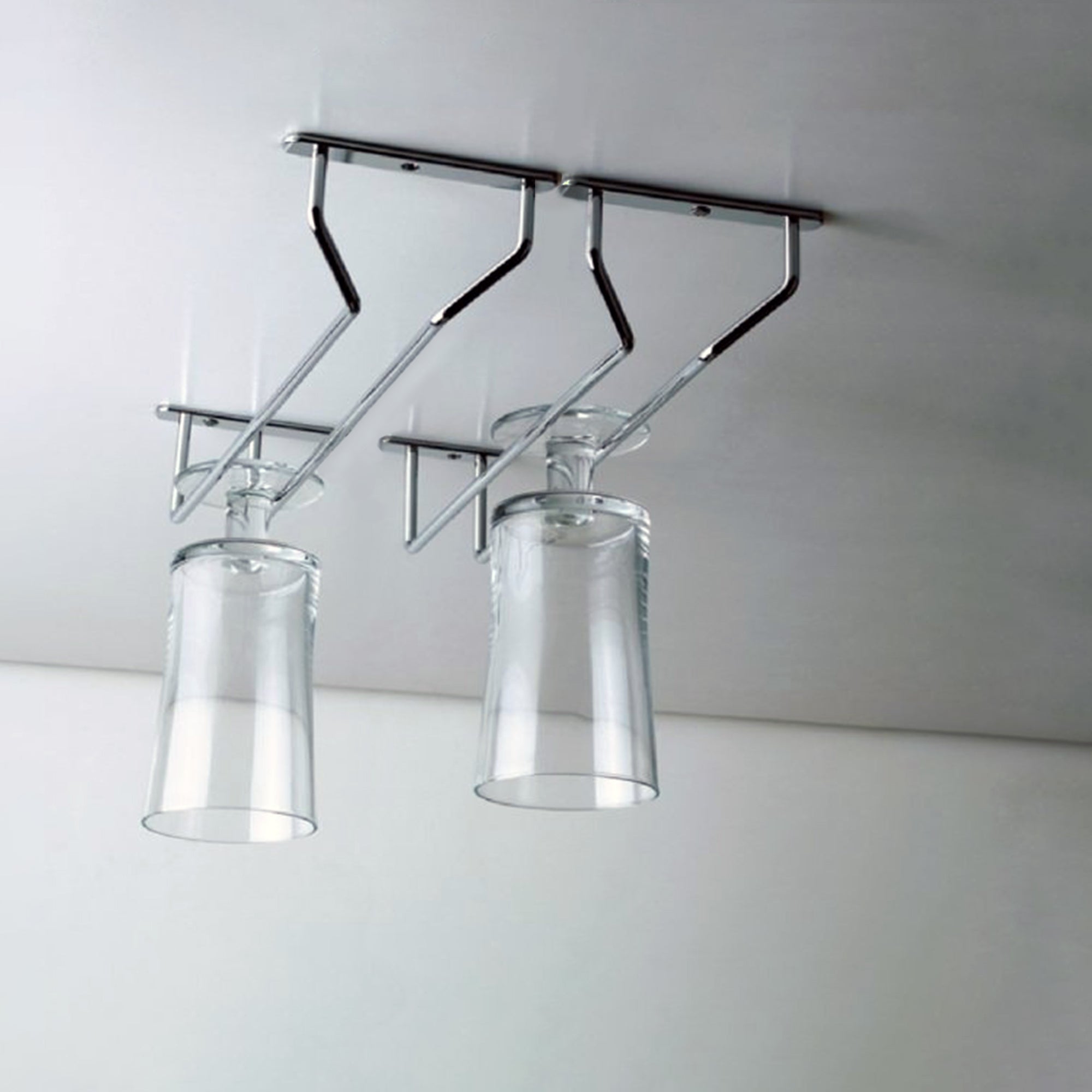 Emuca Portabicchieri Supra per mobile., Cromato brillo, Acciaio, 1 u.