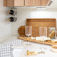 Emuca Portabottiglie con 2 spazi per mobili., Cromato brillo, Acciaio, 1 u.