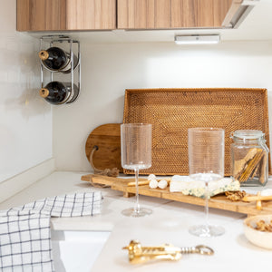 Emuca Portabottiglie con 2 spazi per mobili., Cromato brillo, Acciaio, 1 u.