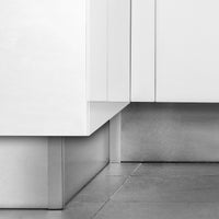 Emuca Kit battiscopa da cucina Plasline con accessori per unione, Altezza 100 mm, 2,35 m, Anodizzato satinato, Tecnoplastica, 1 u.