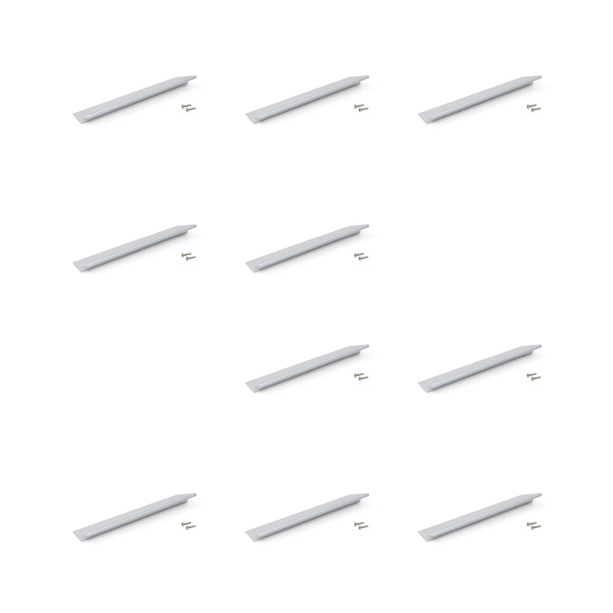 Emuca Maniglia per mobile Palermo, L 120 mm, interasse 96 mm, Anodizzato opaco, Alluminio, 1 lotto di 25 unitÃ 