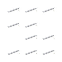 Emuca Maniglia per mobile Palermo, L 120 mm, interasse 128 mm, Anodizzato opaco, Alluminio, 1 lotto di 25 unitÃ 