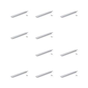 Emuca Maniglia per mobile Palermo, L 120 mm, interasse 128 mm, Anodizzato opaco, Alluminio, 1 lotto di 25 unitÃ 