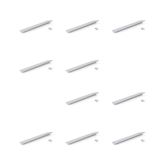 Emuca Maniglia per mobile Palermo, L 120 mm, interasse 128 mm, Anodizzato opaco, Alluminio, 1 lotto di 25 unitÃ 