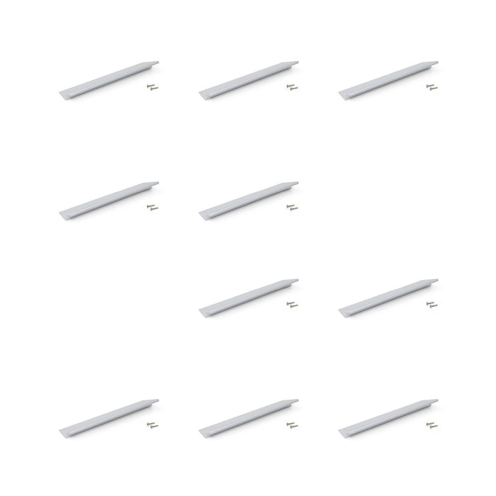 Emuca Maniglia per mobile Palermo, L 120 mm, interasse 128 mm, Anodizzato opaco, Alluminio, 1 lotto di 25 unitÃ 