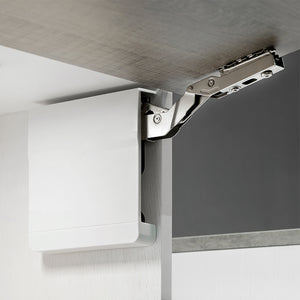 Emuca Braccetto per ante a ribalta verso l'alto Agile, 1800 - 3500, Plastica bianca, Acciaio e Tecnoplastica, 1 u.