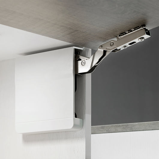 Emuca Braccetto per ante a ribalta verso l'alto Agile, 1800 - 3500, Plastica bianca, Acciaio e Tecnoplastica, 1 u.