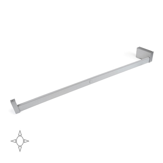 Emuca Barra appendiabili per armadi Castor con luce LED, batteria rimovibile e sensore di movimento, 1.008, Anodizzato opaco, 1 u.