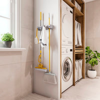 Emuca Appendi scope e spazzoloni, Plastica grigia, Tecnoplastica, 1 u.