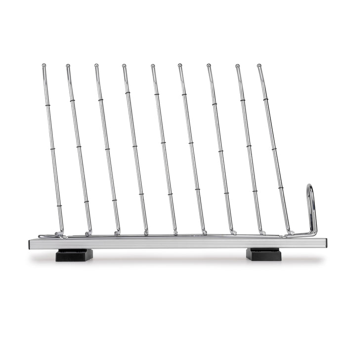 Emuca Porta pantaloni Self montaggio laterale per armadio, Mano destra, Cromato brillo, 1 u.