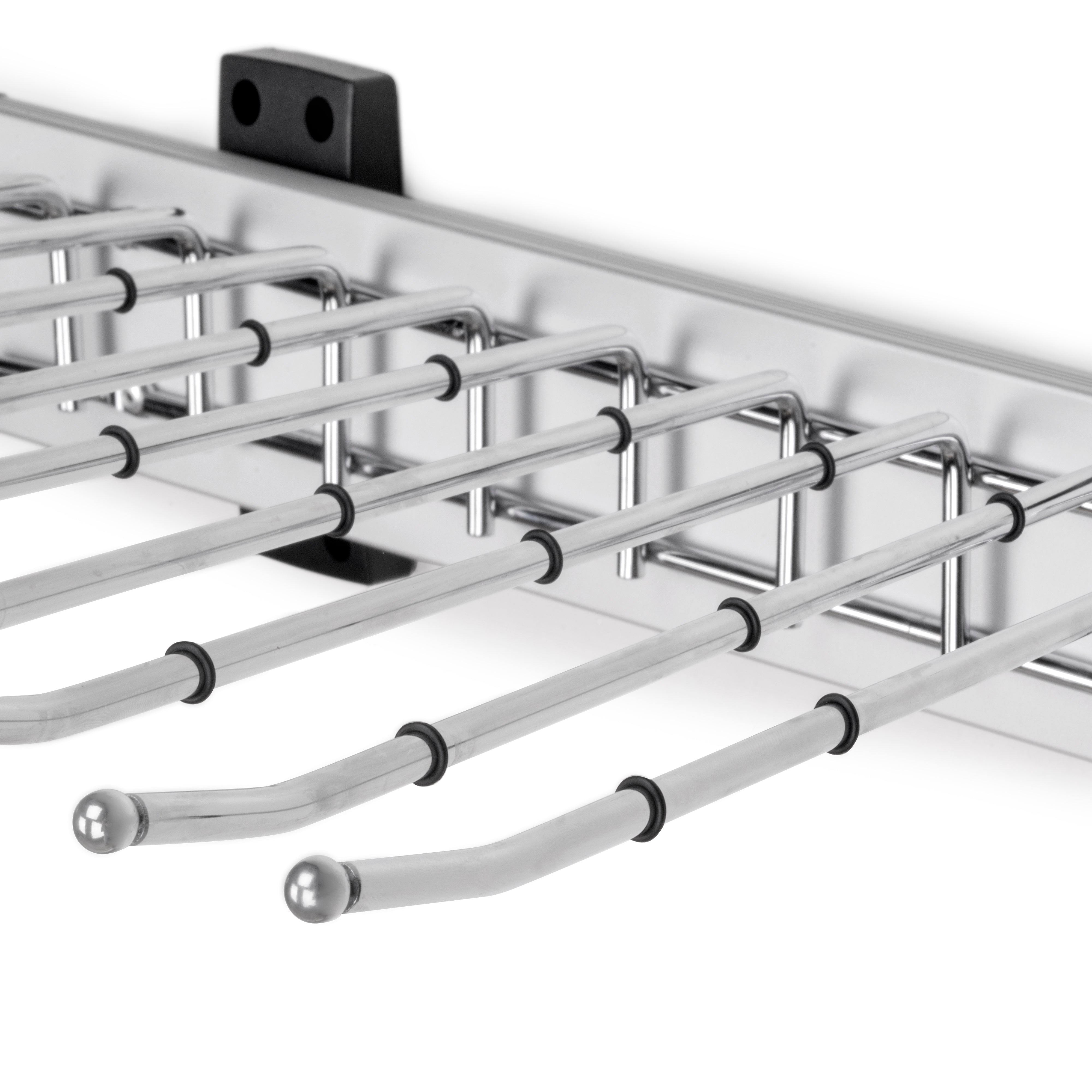 Emuca Porta pantaloni Self montaggio laterale per armadio, Mano destra, Cromato brillo, 1 u.