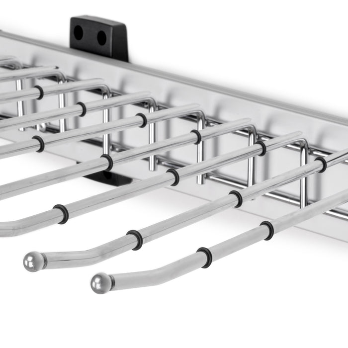 Emuca Porta pantaloni Self montaggio laterale per armadio, Mano destra, Cromato brillo, 1 u.