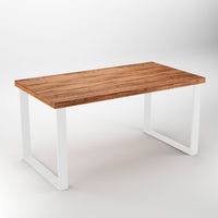 Emuca Set gambe da tavolo Square rettangolari, 800, Verniciato bianco, Acciaio, 2 un