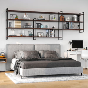 Emuca Scaffale Lader con struttura e ripiani, 1150, Verniciato nero, Acciaio e Legno