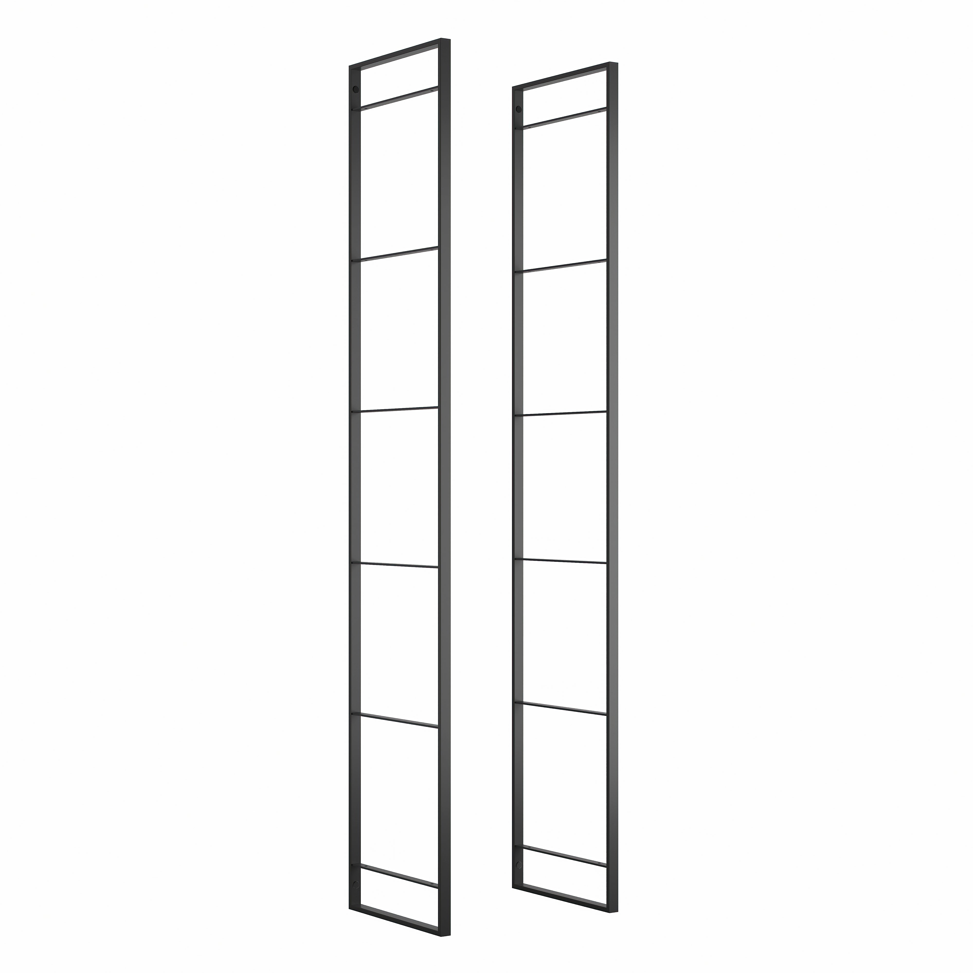 Emuca Struttura per Scaffale Lader, 1790, Verniciato nero, Acciaio