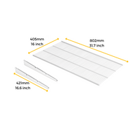 Emuca Ripiani in filo metallico e staffe Jagmet, Verniciato bianco, Acciaio, 1 kit