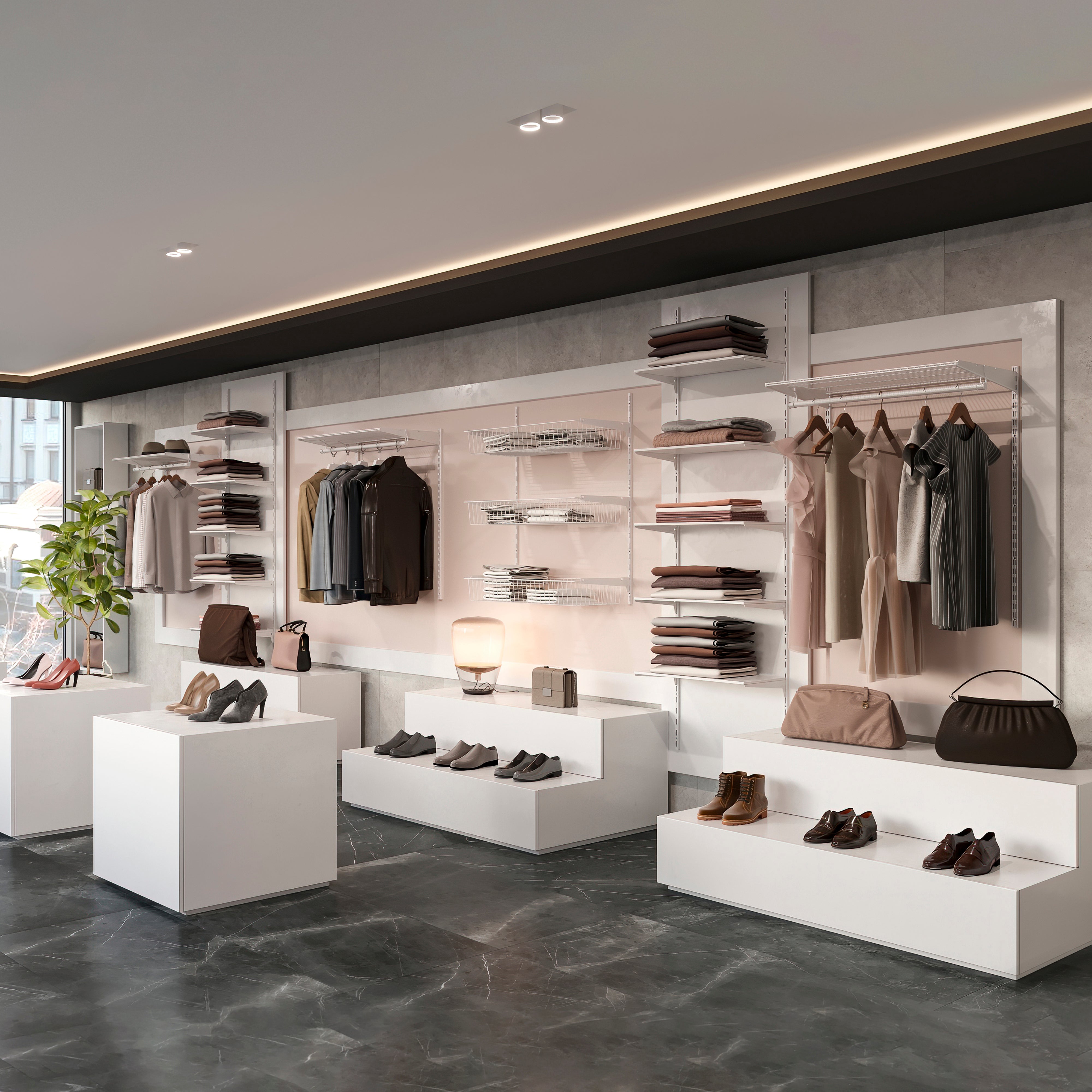 Emuca Ripiani in filo metallico e staffe Jagmet, Verniciato bianco, Acciaio, 1 kit