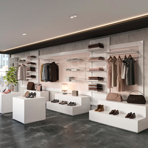 Emuca Ripiani in filo metallico e staffe Jagmet, Verniciato bianco, Acciaio, 1 kit