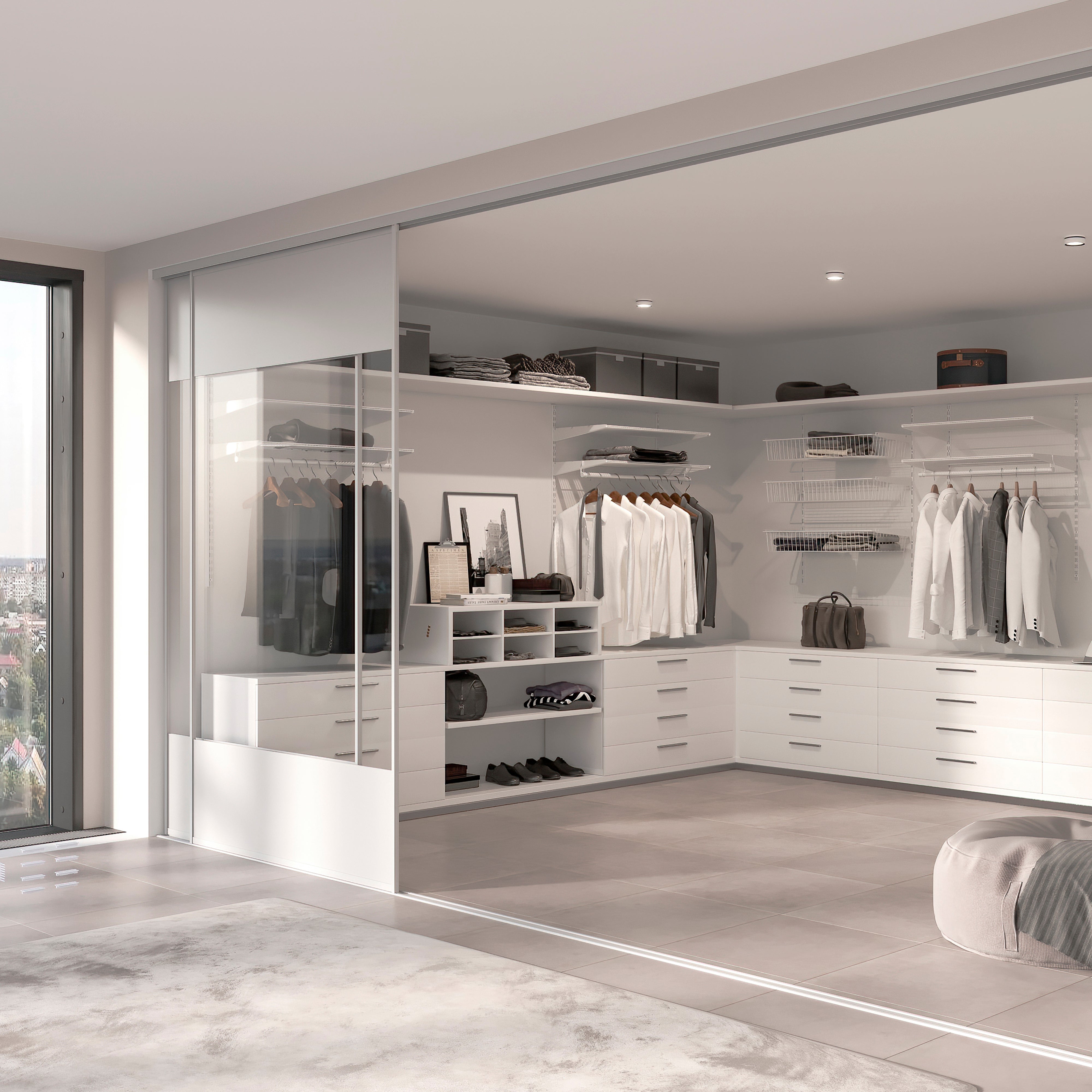 Emuca Ripiani in filo metallico e staffe Jagmet, Verniciato bianco, Acciaio, 1 kit