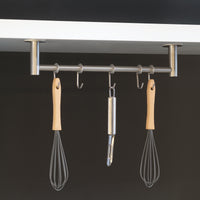 Emuca Porta presine Supra adesivo a 5 ganci, Acciaio inossidabile, Acciaio inossidabile, 1 u.